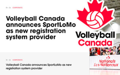 Volleyball Canada announce SportLoMo as new Registration System