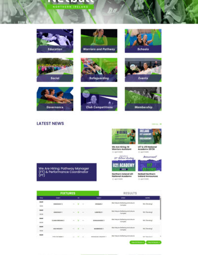 Netball NI Governing Organisation new website 2025